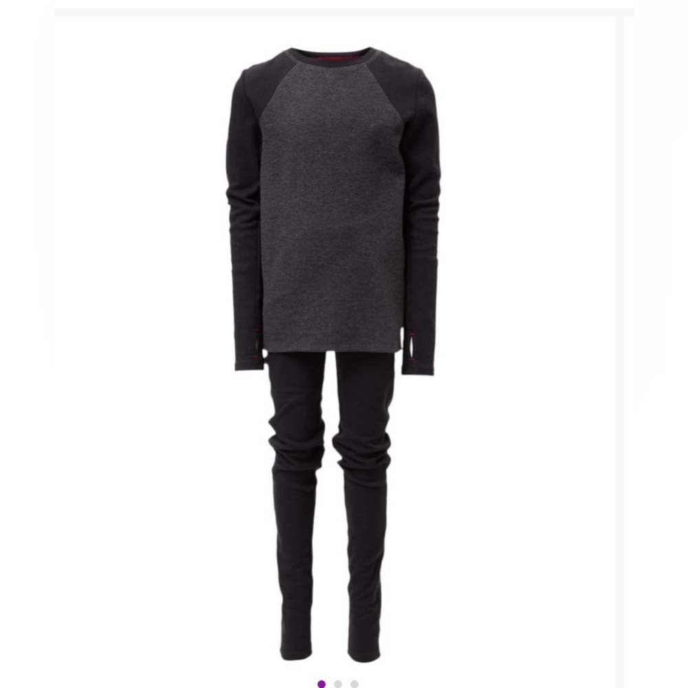 CUDDL DUDS THERMAL BASELAYER SET: BLACK/GRAY: NEW IN PACKAGE: SIZE SMALL (6/7)
